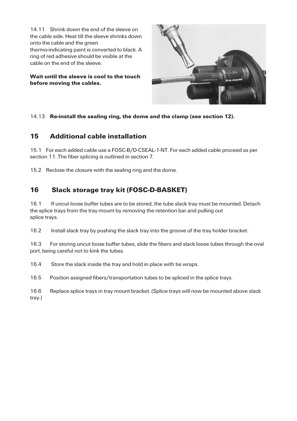 Tyco Electronics FOSC-400D5 User Manual | Page 18 / 20