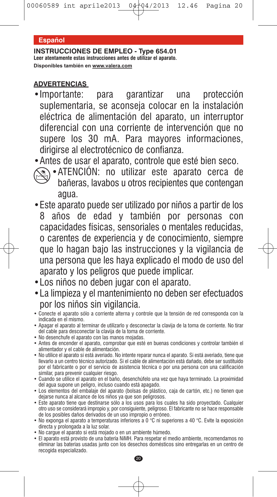 VALERA SYSTEMA User Manual | Page 18 / 82