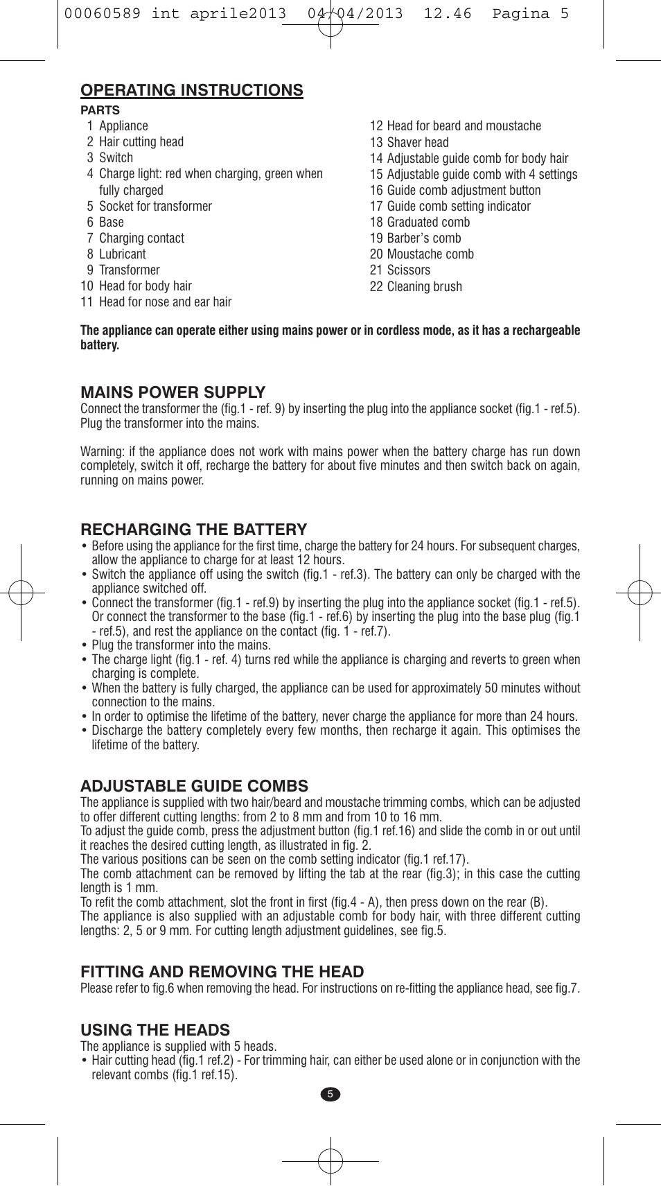 VALERA SYSTEMA User Manual | Page 3 / 82