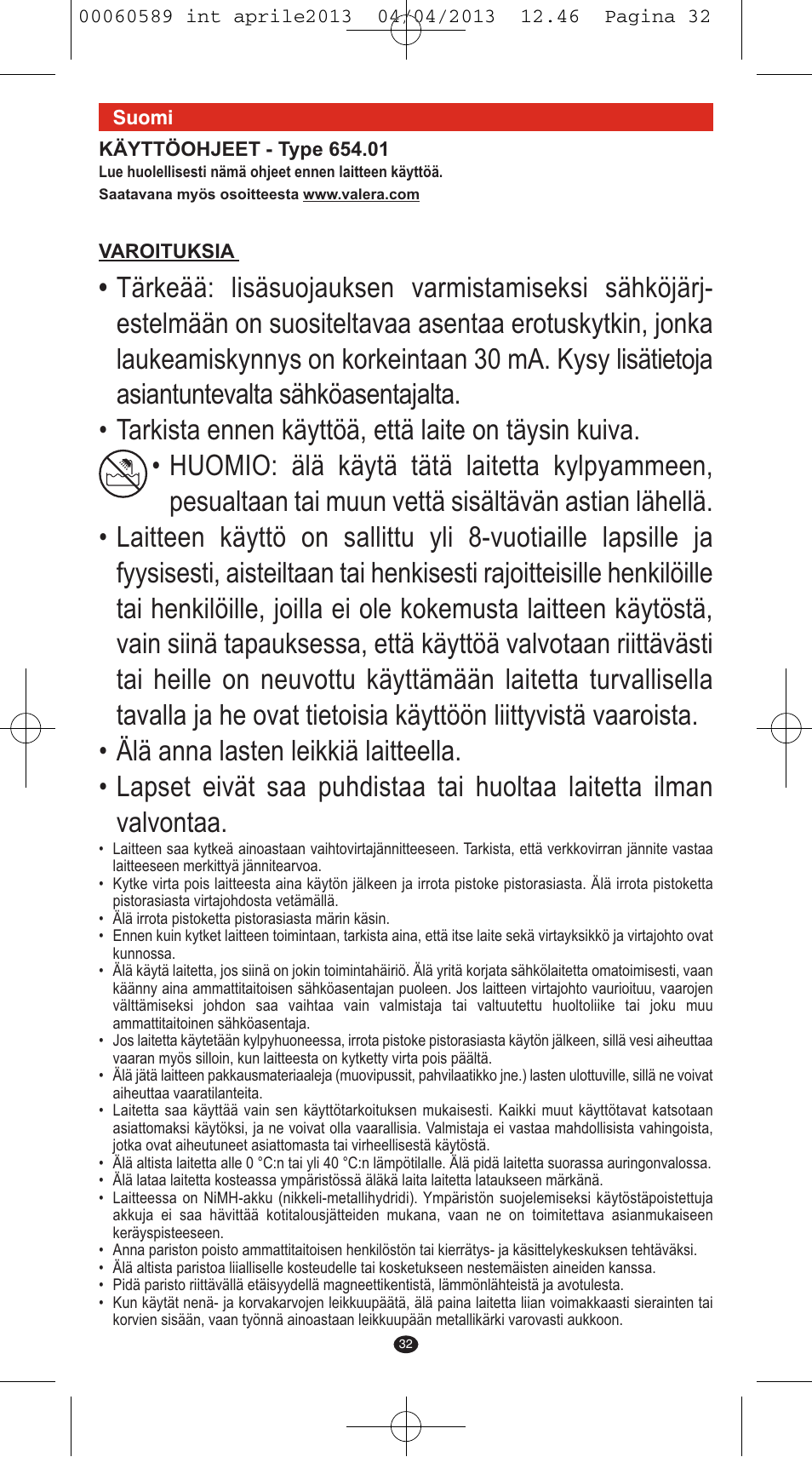 VALERA SYSTEMA User Manual | Page 30 / 82