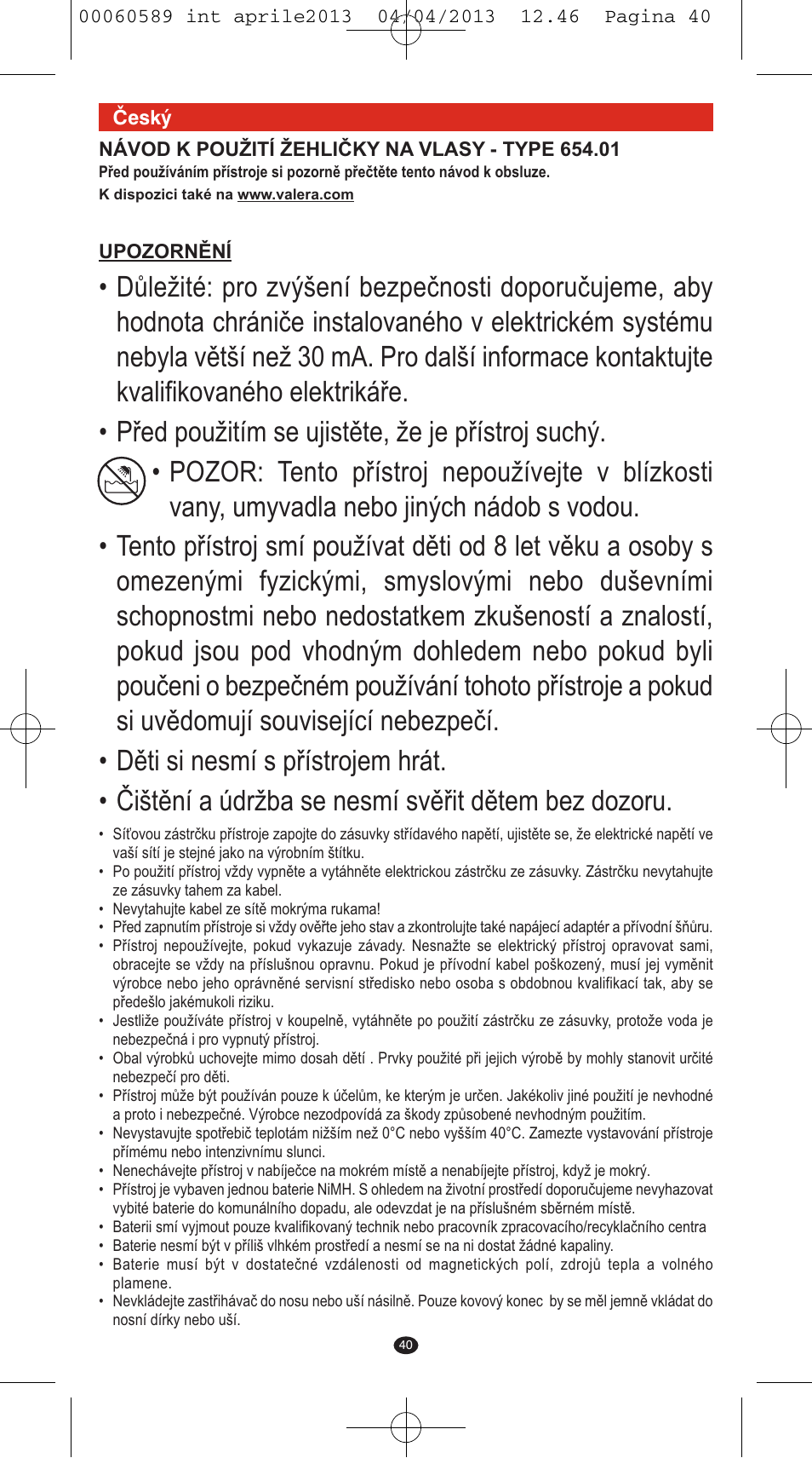 VALERA SYSTEMA User Manual | Page 38 / 82
