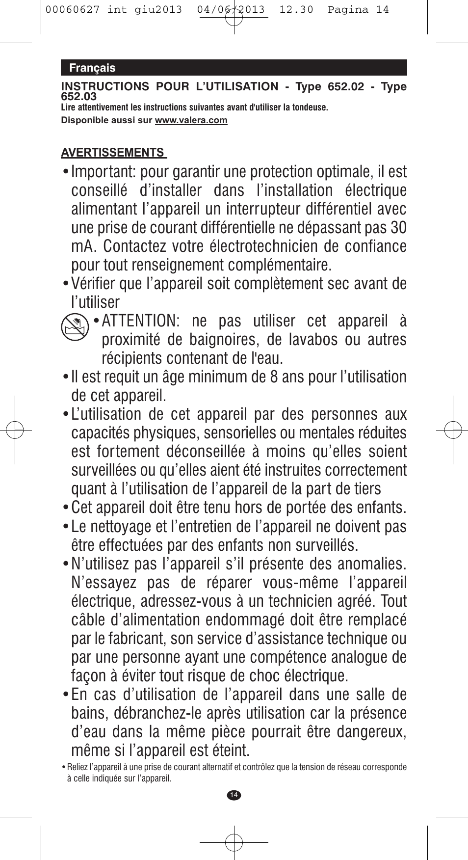 VALERA X-MASTER User Manual | Page 10 / 82