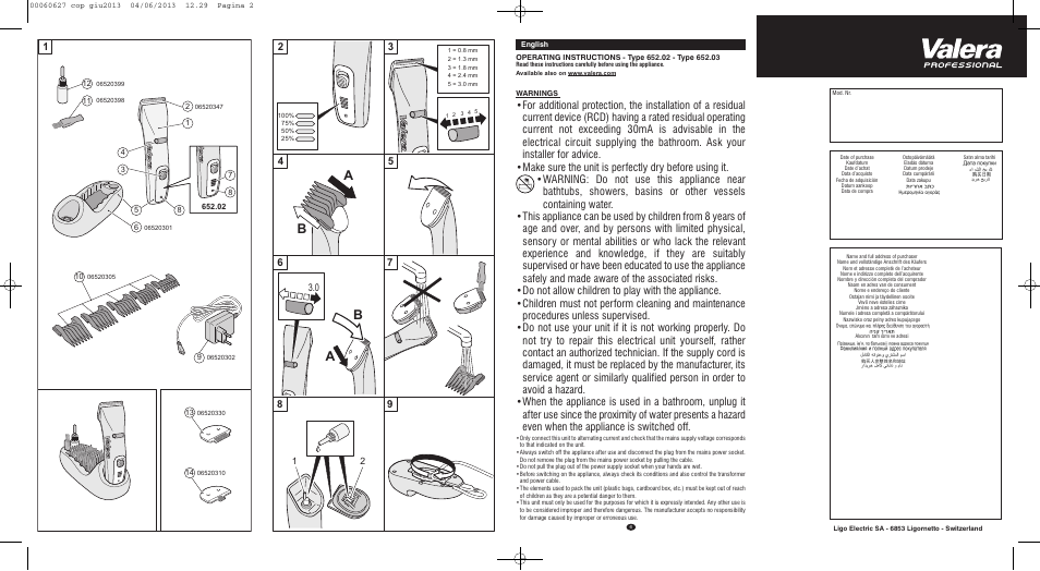 VALERA X-MASTER User Manual | Page 2 / 82
