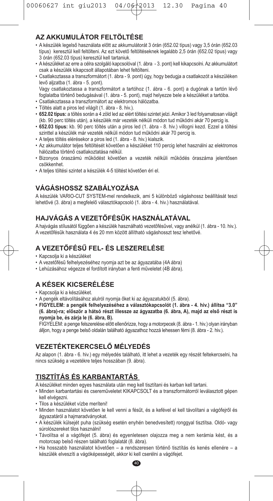 VALERA X-MASTER User Manual | Page 36 / 82