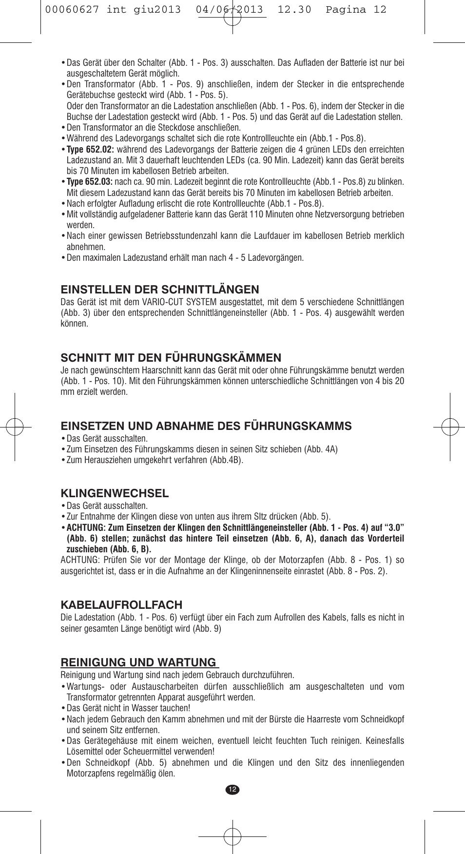 VALERA X-MASTER User Manual | Page 8 / 82