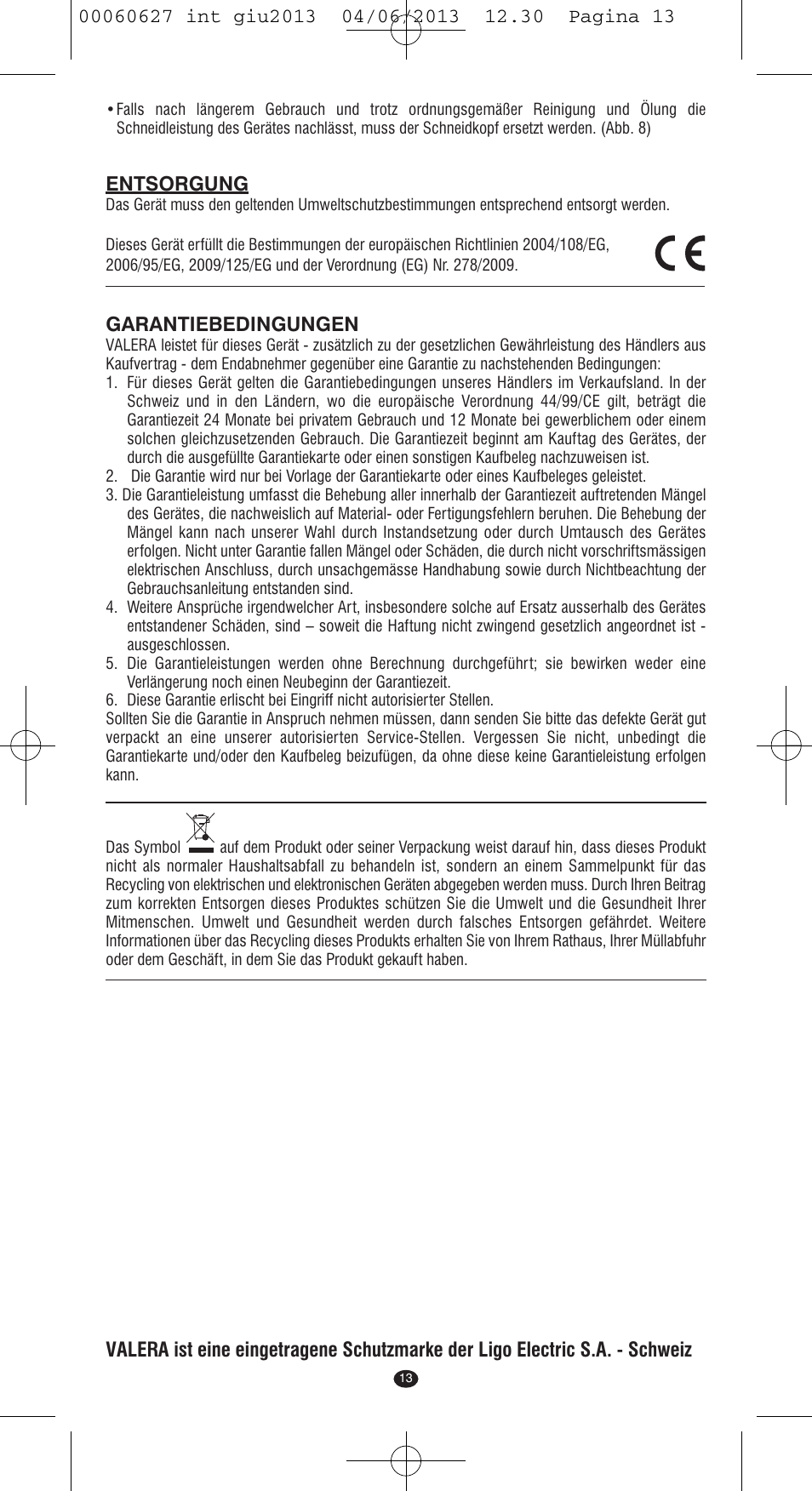 VALERA X-MASTER User Manual | Page 9 / 82