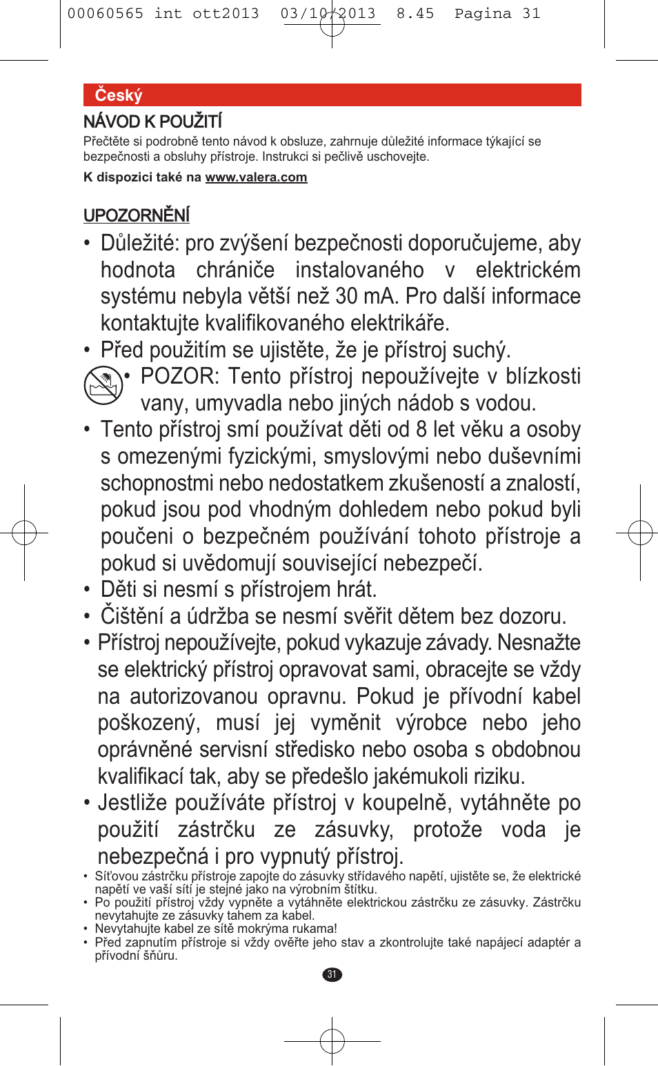 VALERA ABSOLUT User Manual | Page 29 / 66
