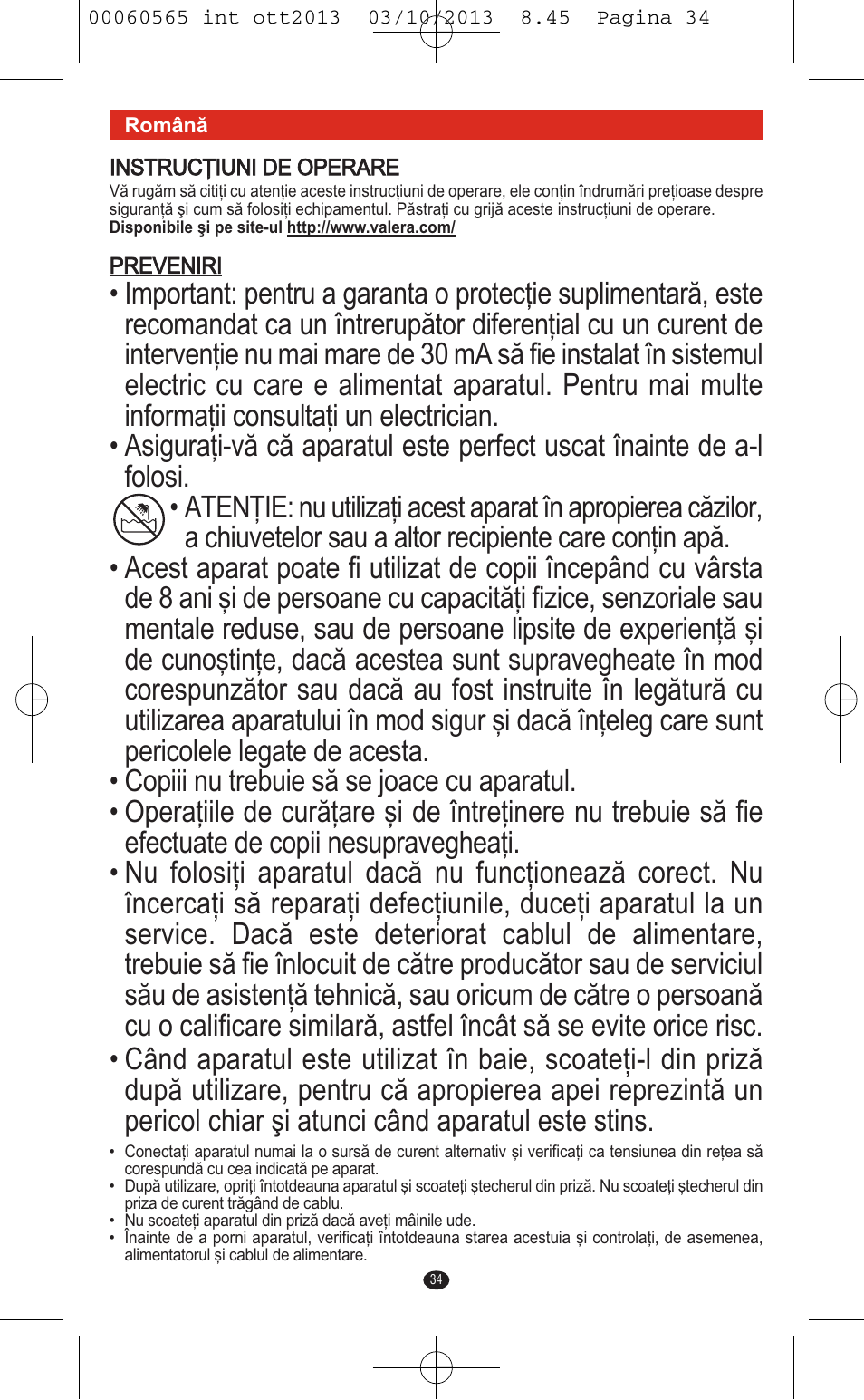 VALERA ABSOLUT User Manual | Page 32 / 66