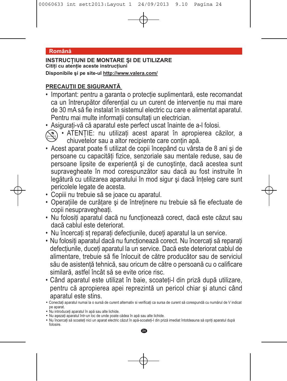 VALERA EXECUTIVE 1200 User Manual | Page 20 / 42