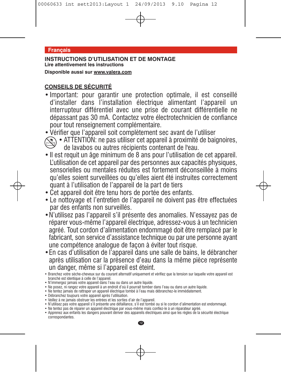 VALERA EXECUTIVE 1200 User Manual | Page 8 / 42