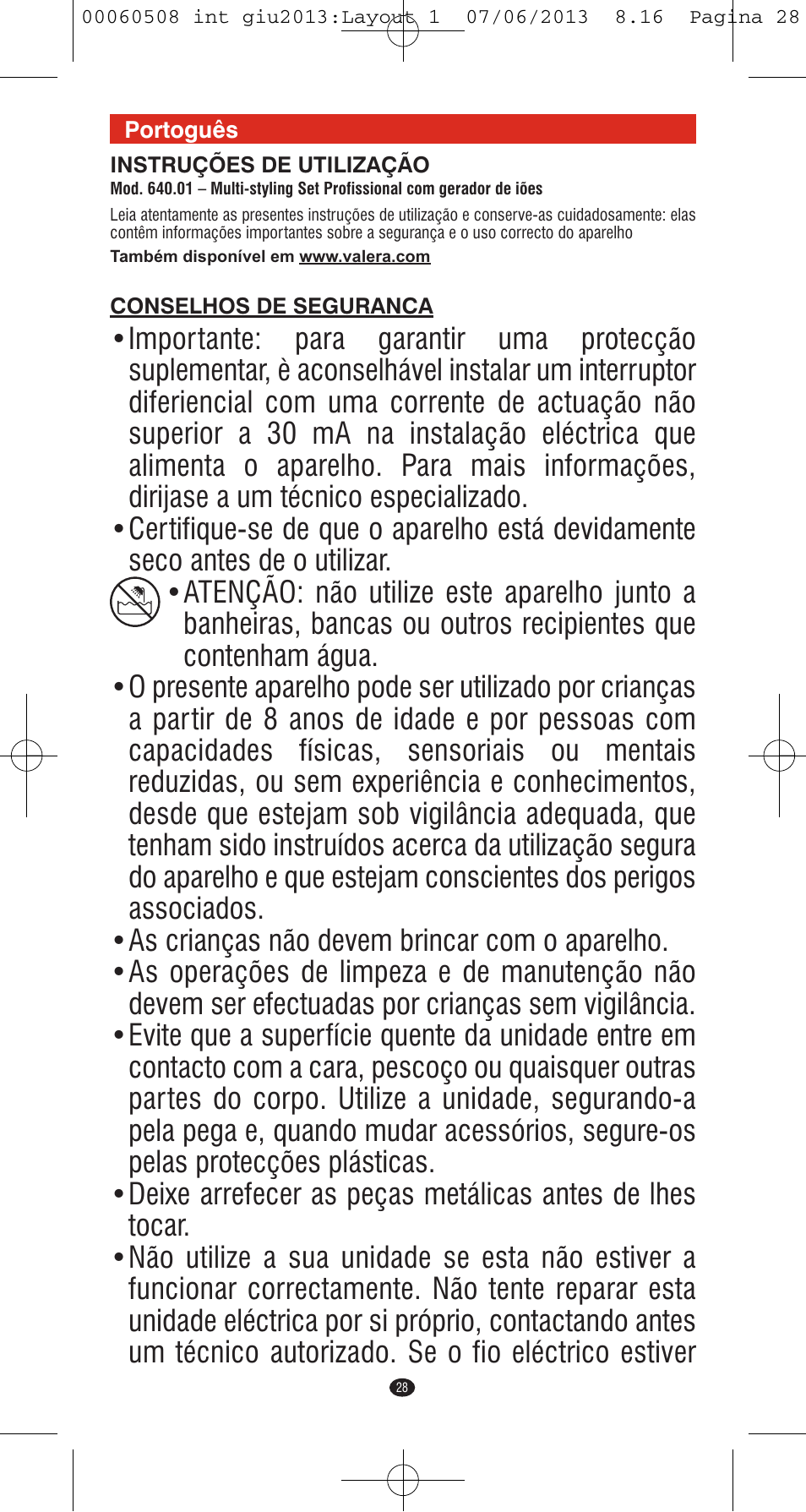 VALERA IONIC MULTISTYLE PROFESSIONAL User Manual | Page 26 / 98