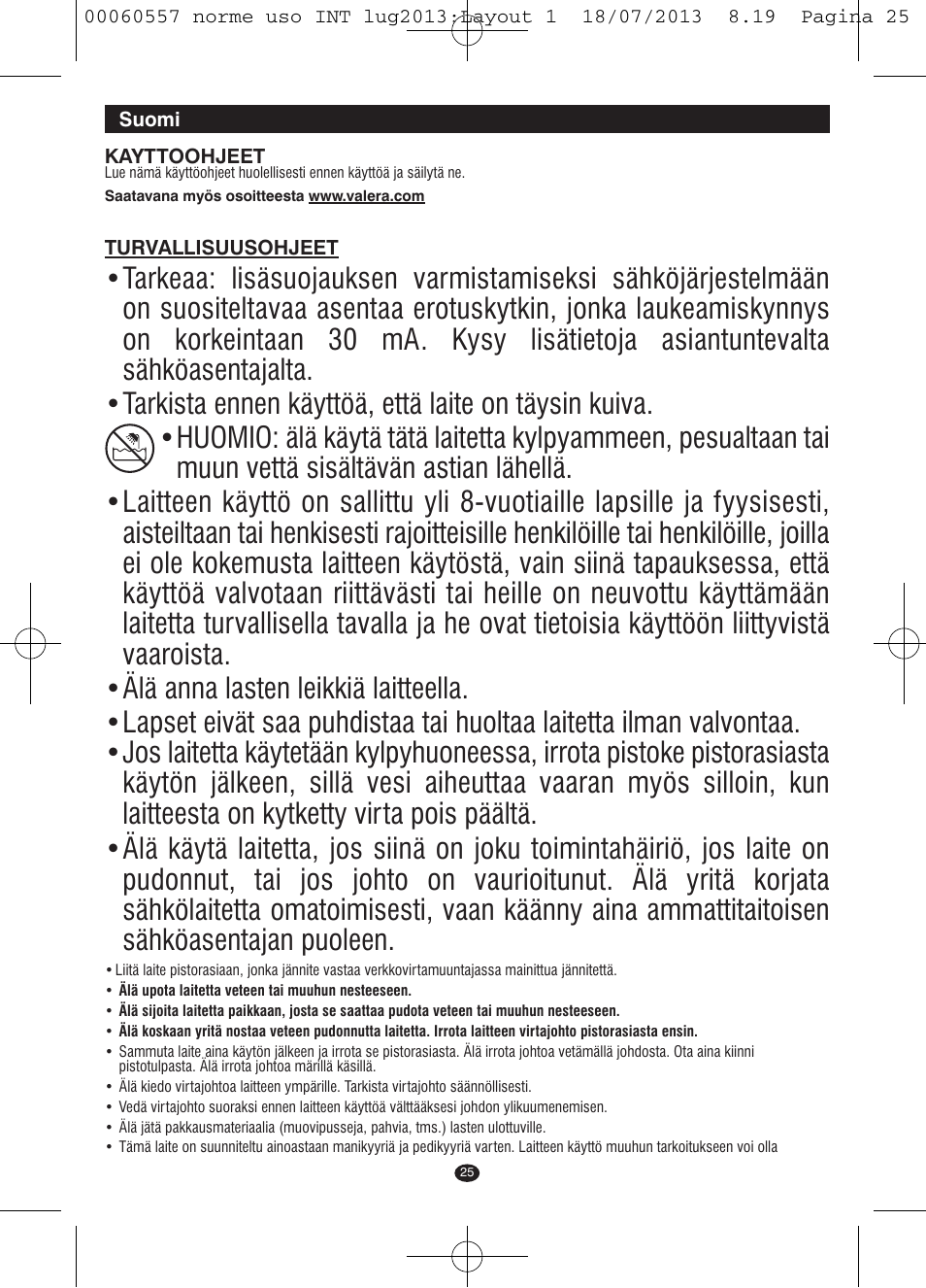 VALERA MANISWISS CORDLESS User Manual | Page 24 / 66