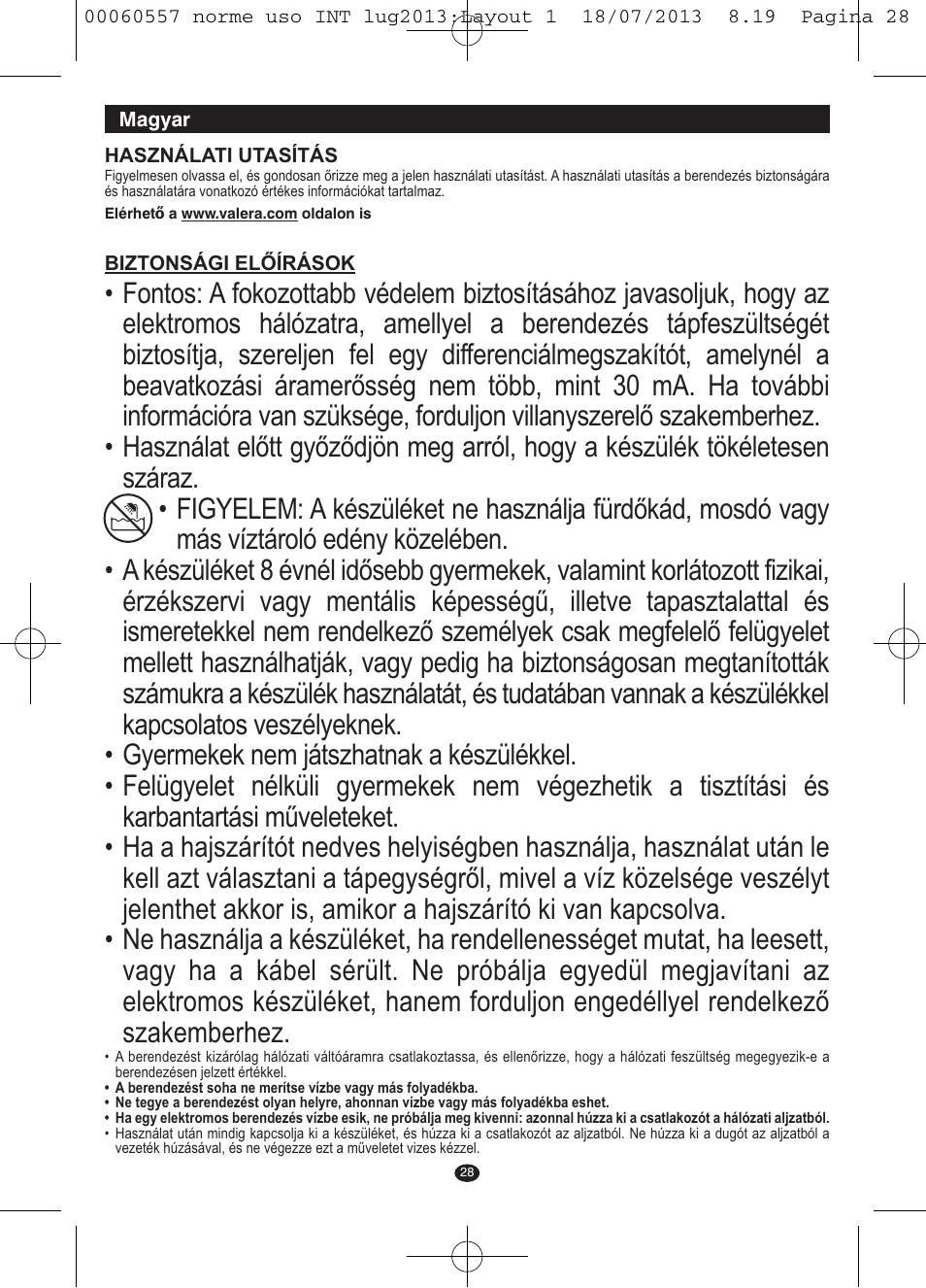 VALERA MANISWISS CORDLESS User Manual | Page 27 / 66
