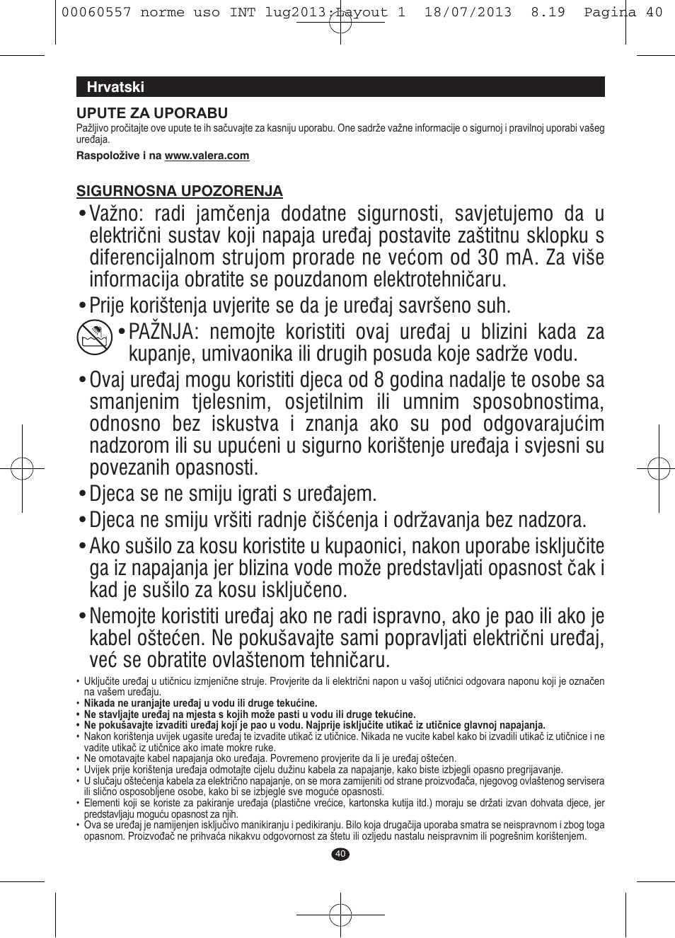 VALERA MANISWISS CORDLESS User Manual | Page 39 / 66