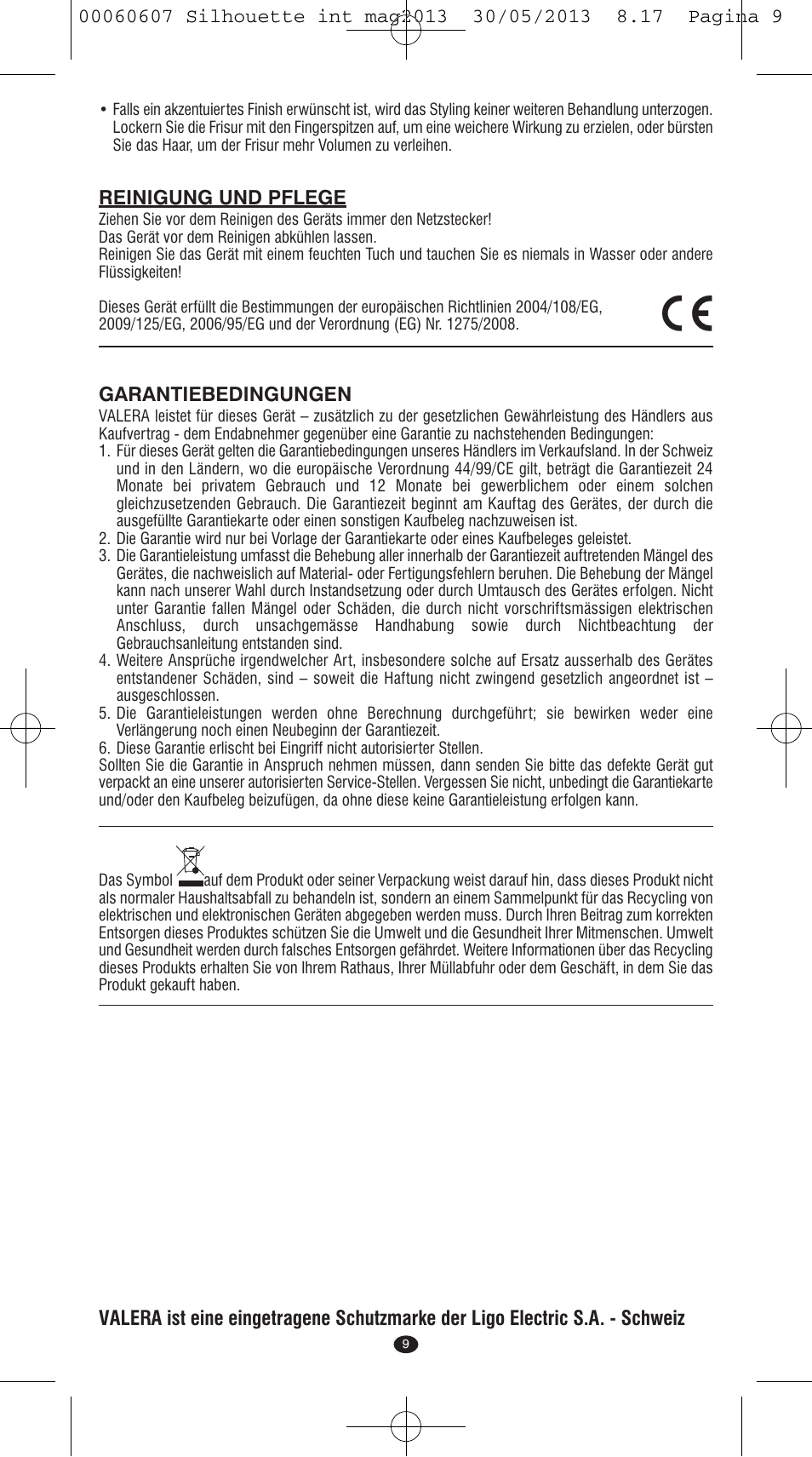 VALERA SILHOUETTE User Manual | Page 7 / 78
