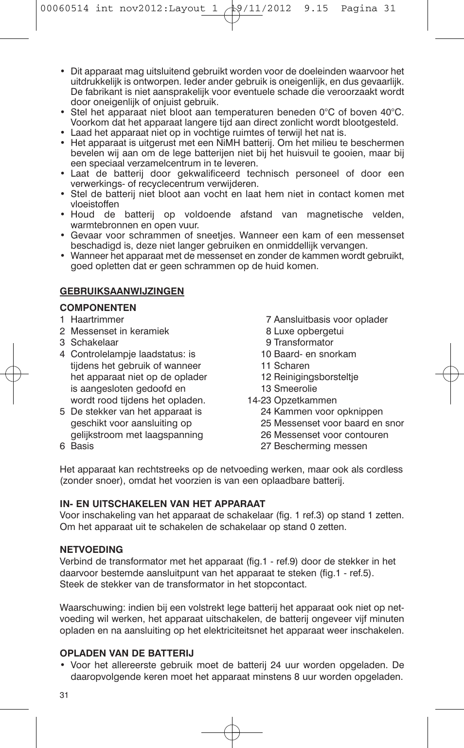 VALERA T-BLADE PROFESSIONAL User Manual | Page 27 / 82
