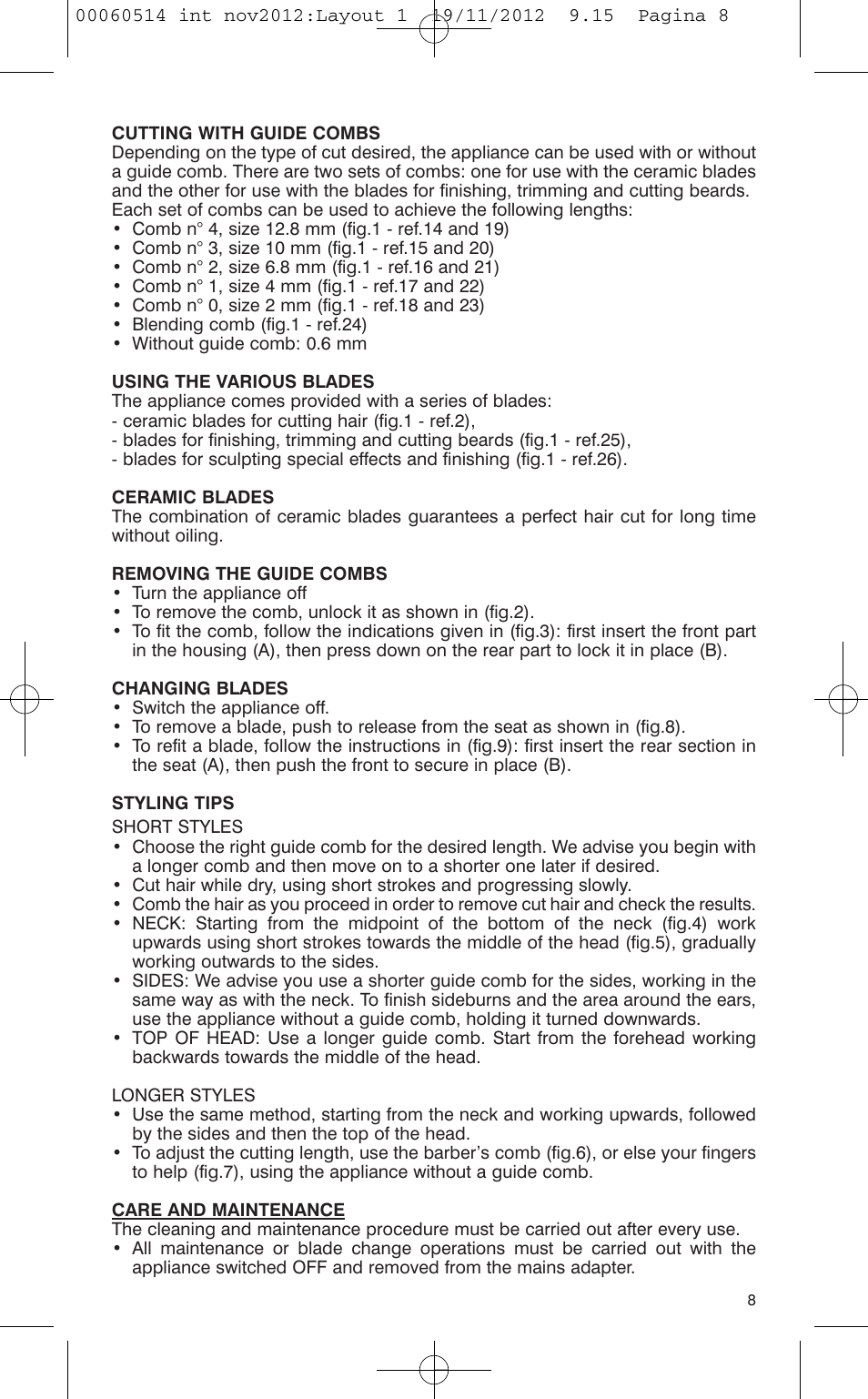 VALERA T-BLADE PROFESSIONAL User Manual | Page 4 / 82