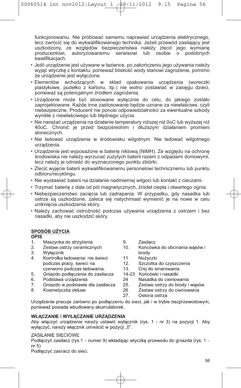 VALERA T-BLADE PROFESSIONAL User Manual | Page 52 / 82
