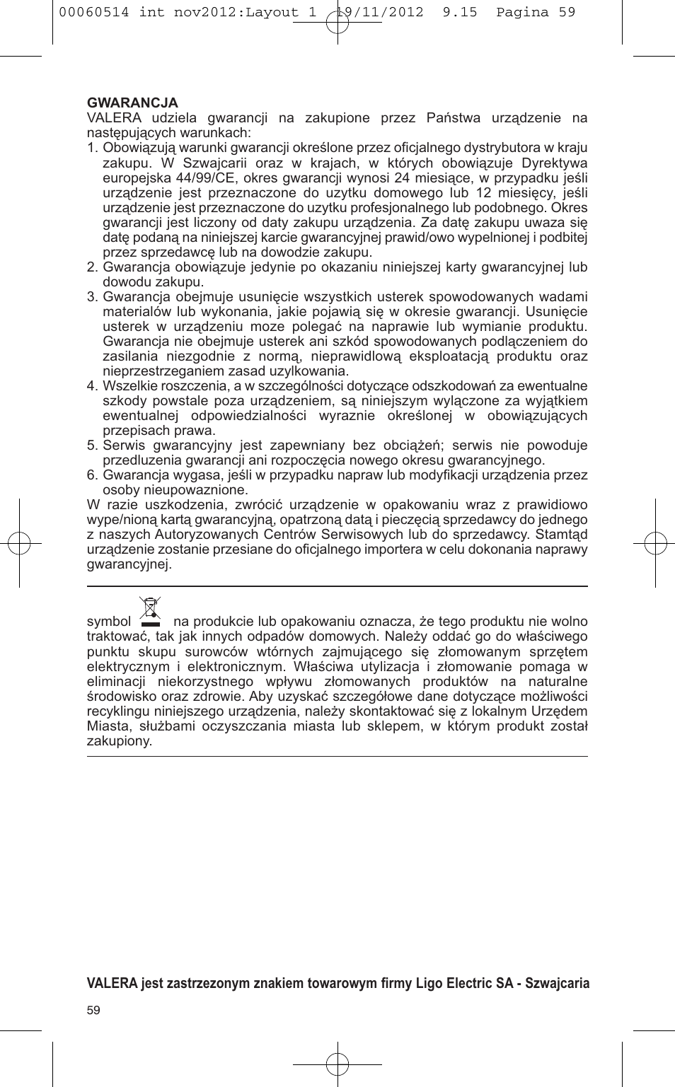VALERA T-BLADE PROFESSIONAL User Manual | Page 55 / 82