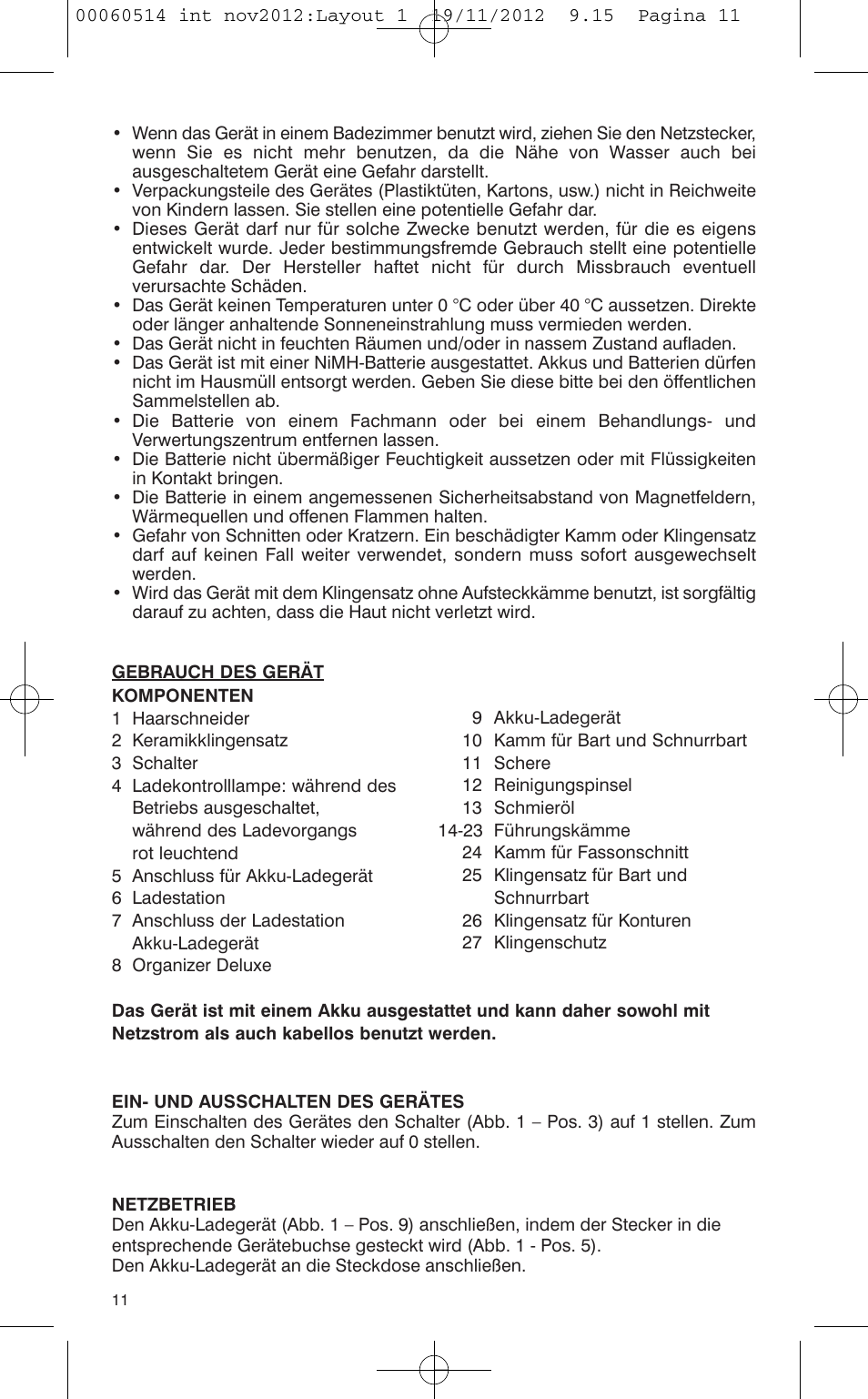 VALERA T-BLADE PROFESSIONAL User Manual | Page 7 / 82