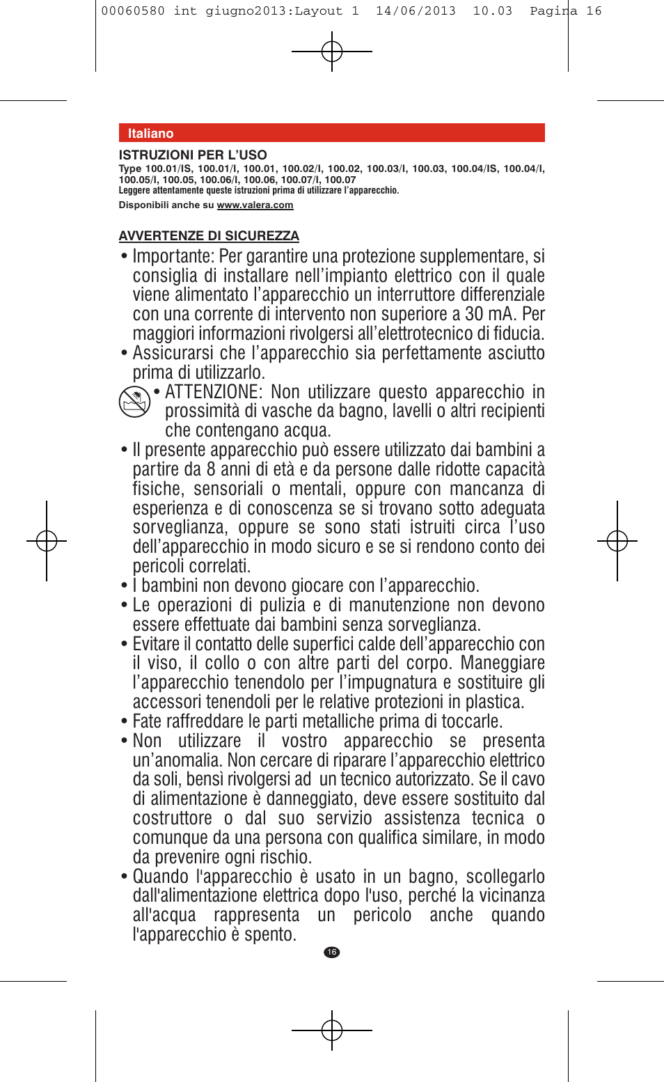 VALERA SWISS'X IDEAL User Manual | Page 12 / 78