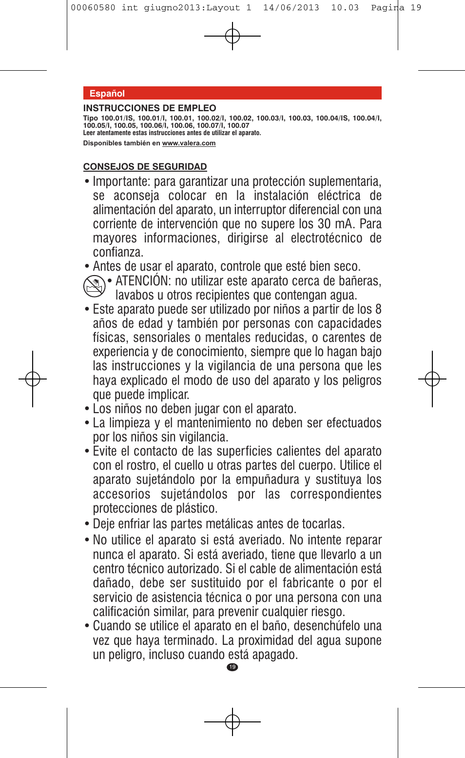 VALERA SWISS'X IDEAL User Manual | Page 15 / 78