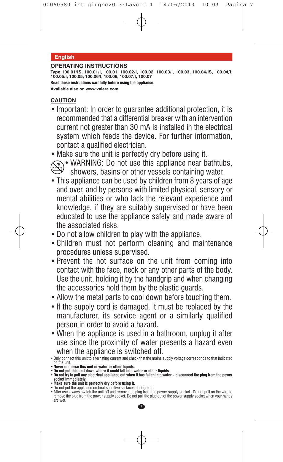 VALERA SWISS'X IDEAL User Manual | Page 3 / 78