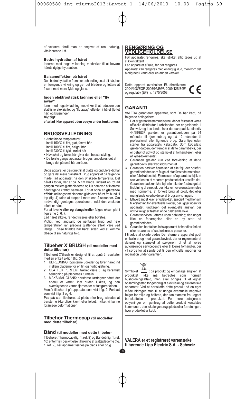 VALERA SWISS'X IDEAL User Manual | Page 35 / 78