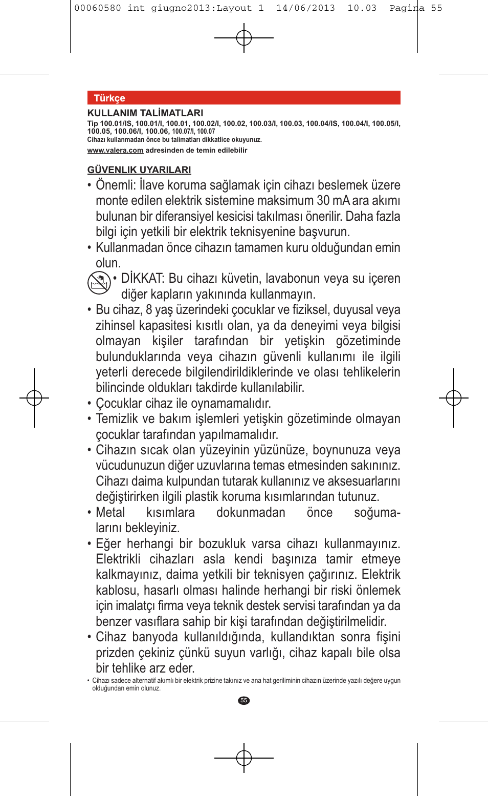 VALERA SWISS'X IDEAL User Manual | Page 51 / 78