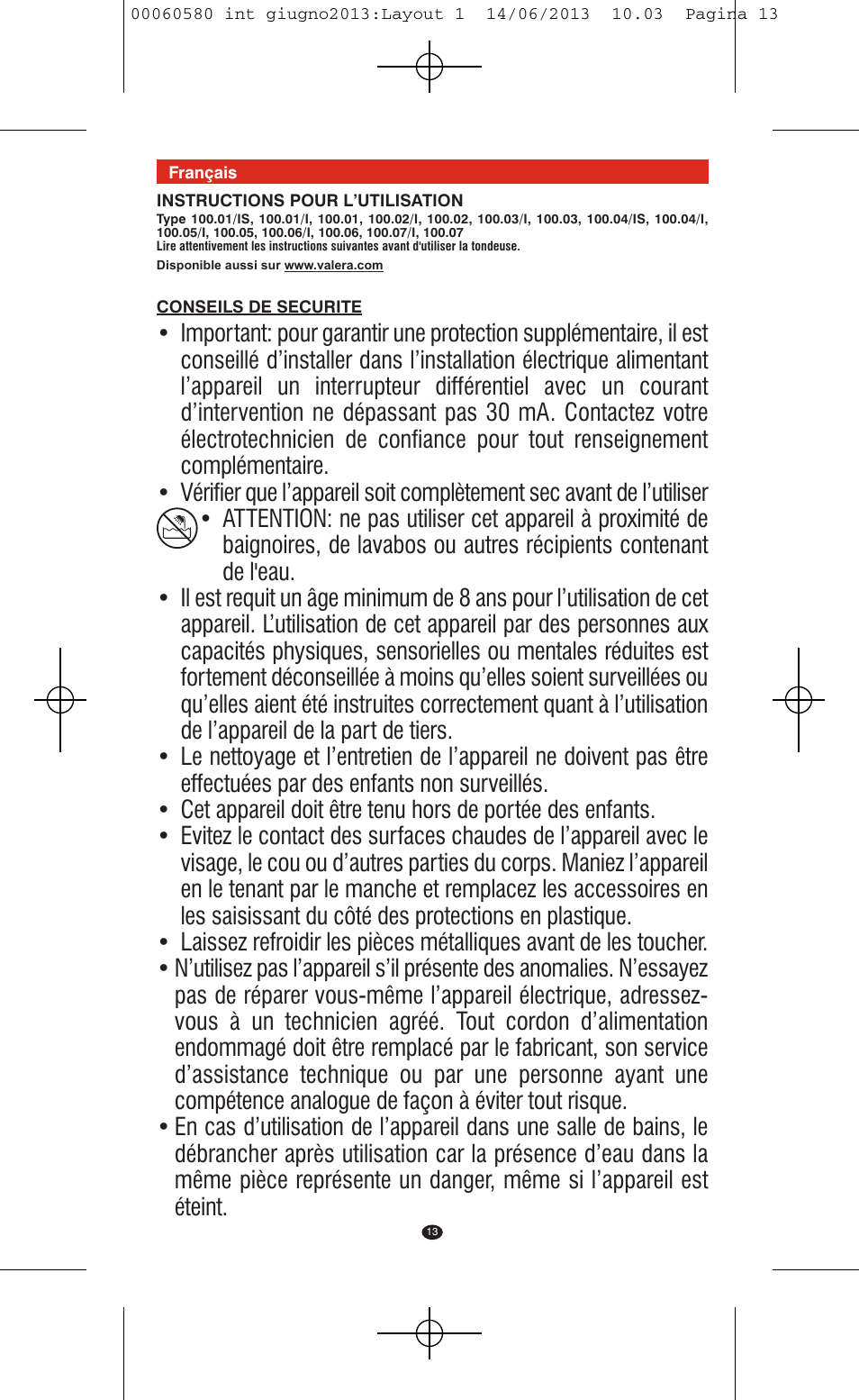 VALERA SWISS'X IDEAL User Manual | Page 9 / 78