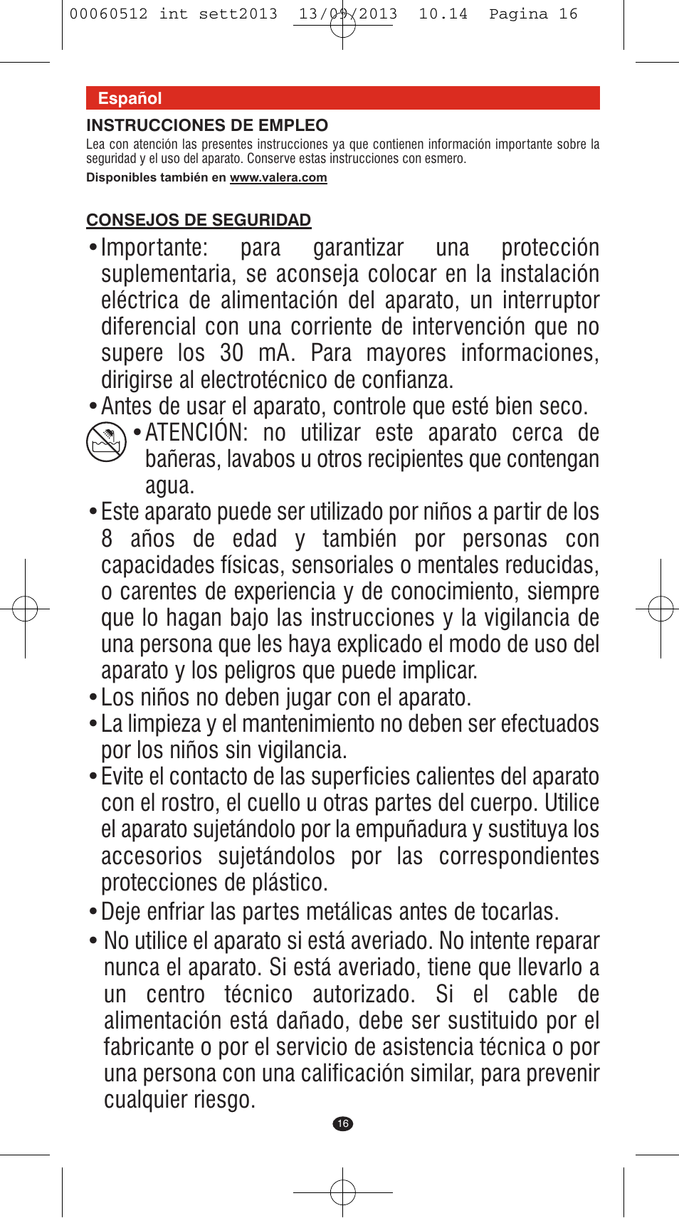 VALERA VOLUMISSIMA User Manual | Page 14 / 62