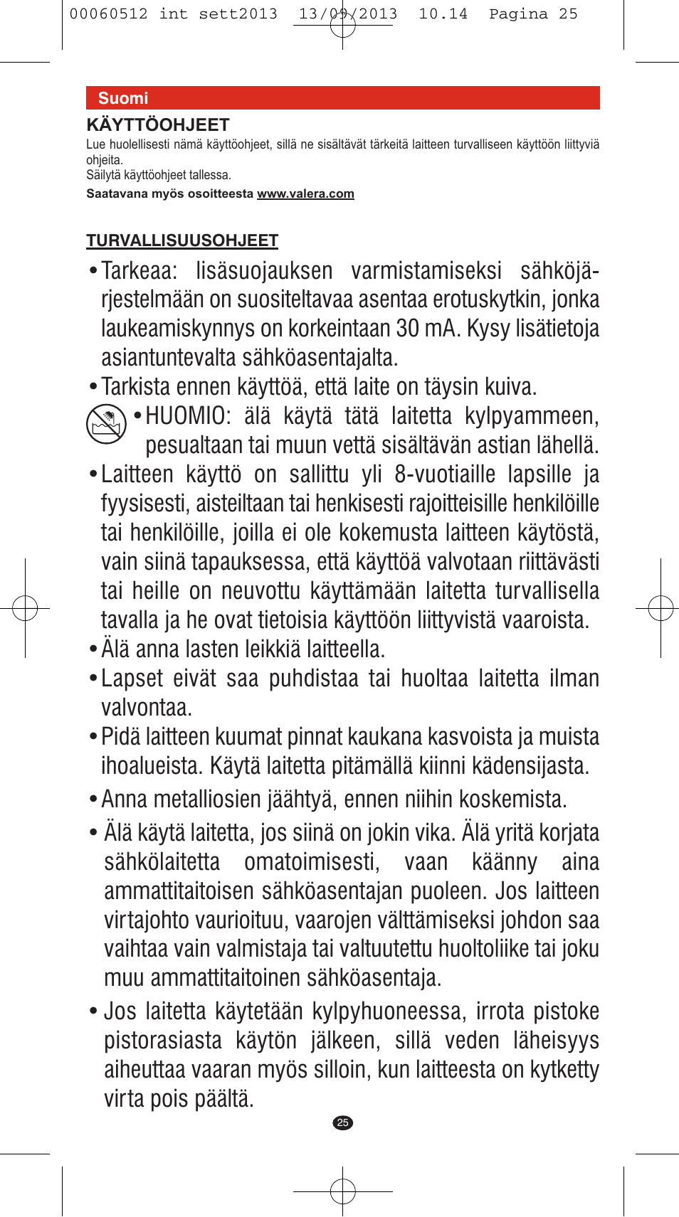 VALERA VOLUMISSIMA User Manual | Page 23 / 62