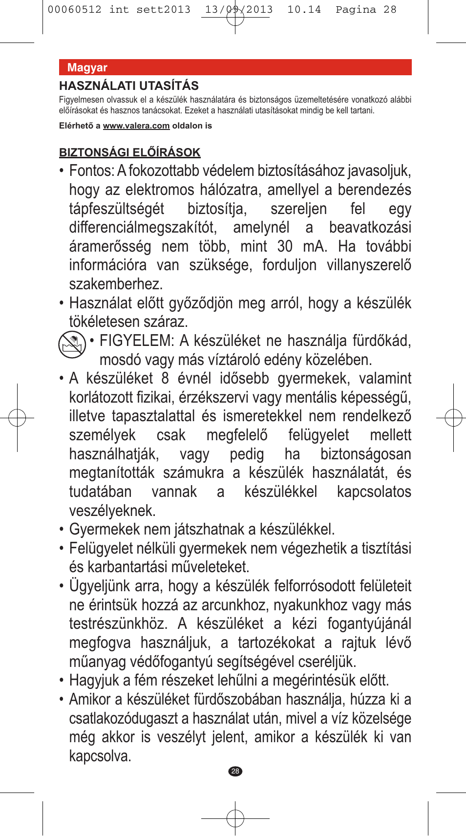 VALERA VOLUMISSIMA User Manual | Page 26 / 62