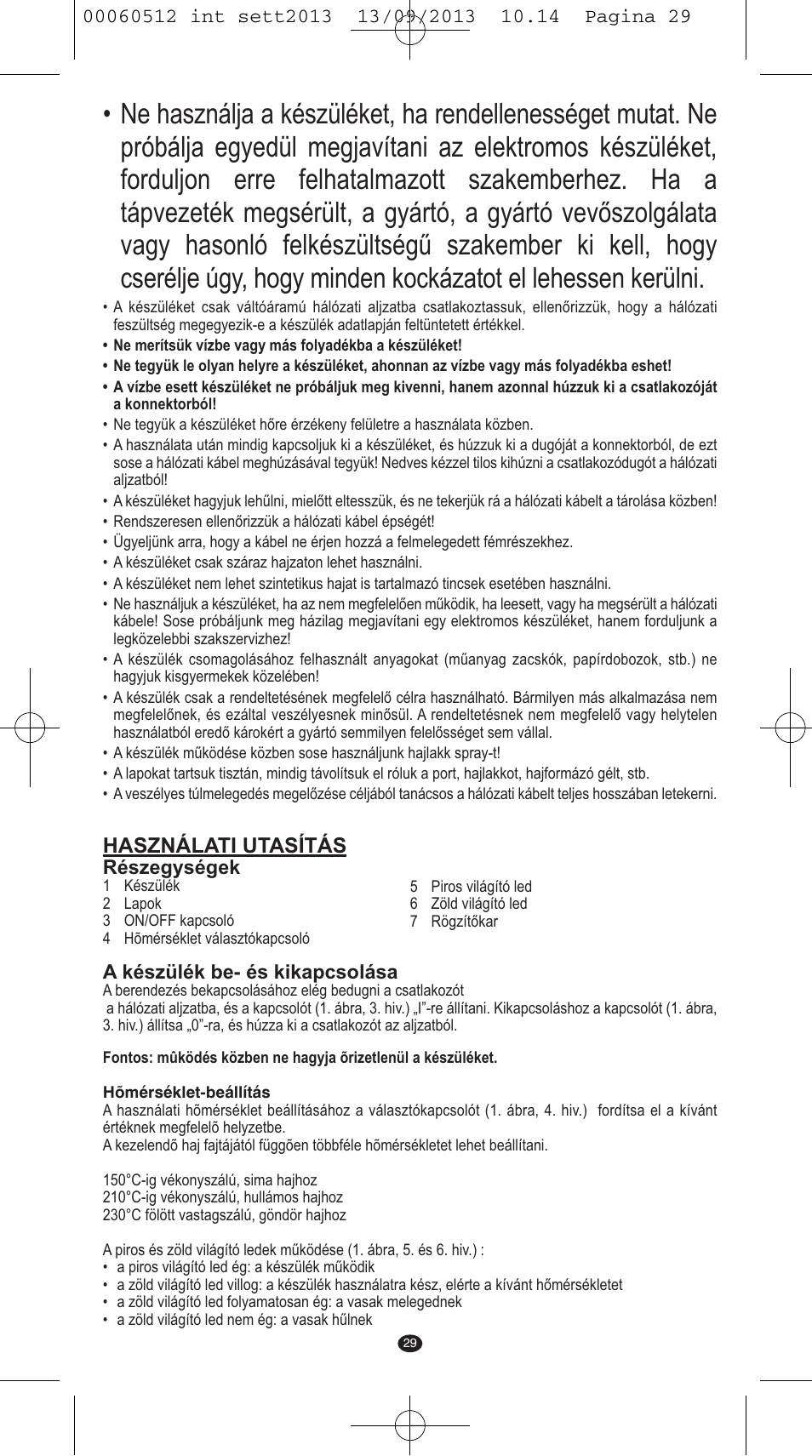 Használati utasítás | VALERA VOLUMISSIMA User Manual | Page 27 / 62