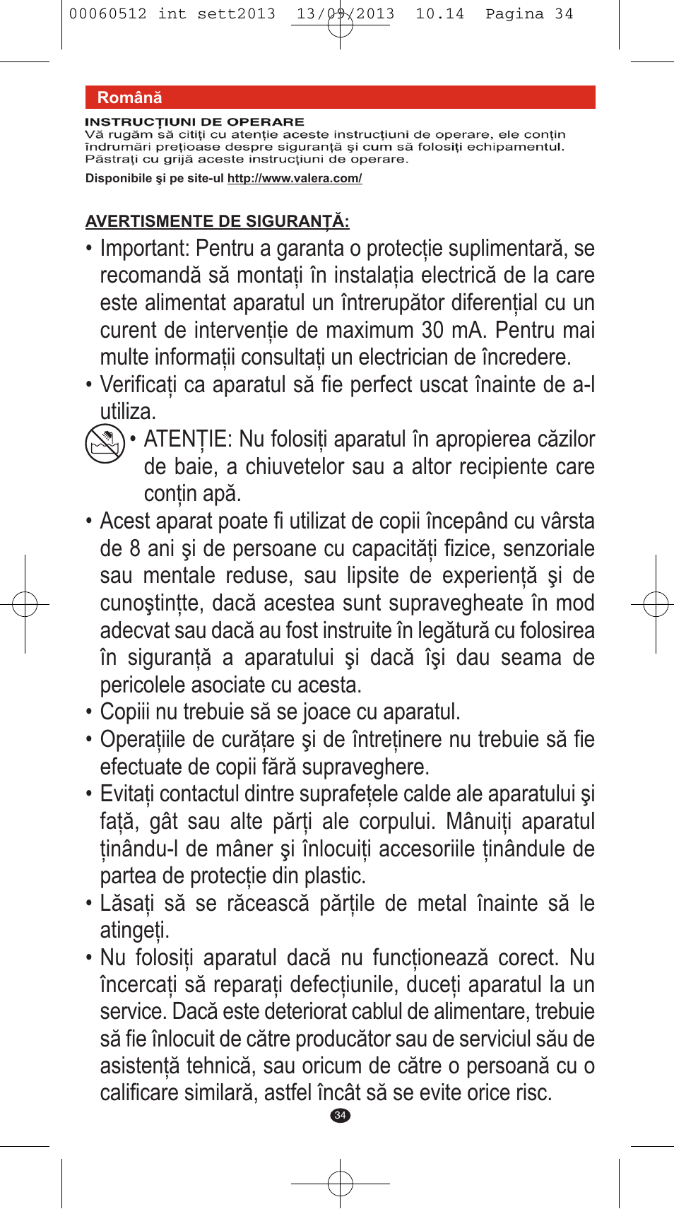 VALERA VOLUMISSIMA User Manual | Page 32 / 62