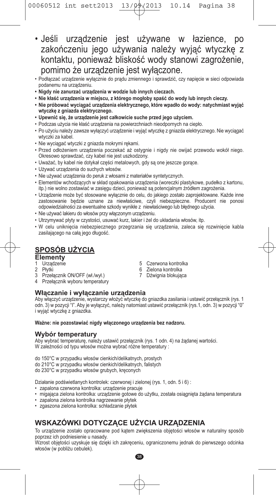 VALERA VOLUMISSIMA User Manual | Page 36 / 62