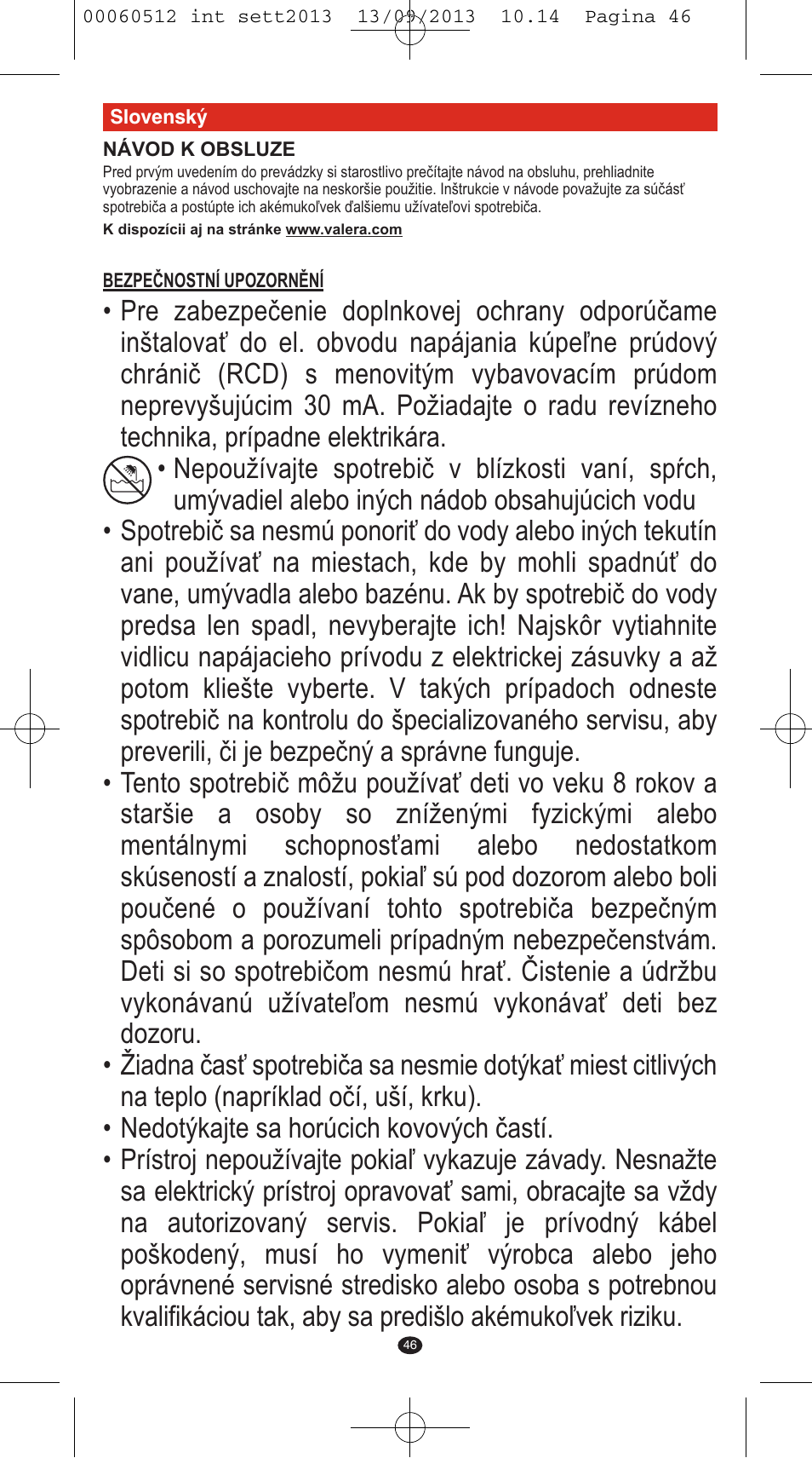 VALERA VOLUMISSIMA User Manual | Page 44 / 62