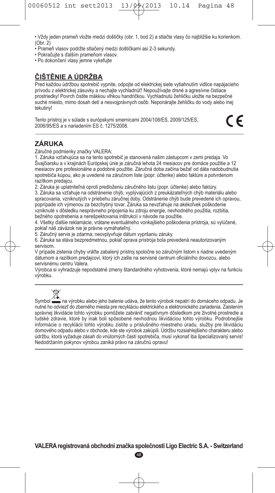 VALERA VOLUMISSIMA User Manual | Page 46 / 62