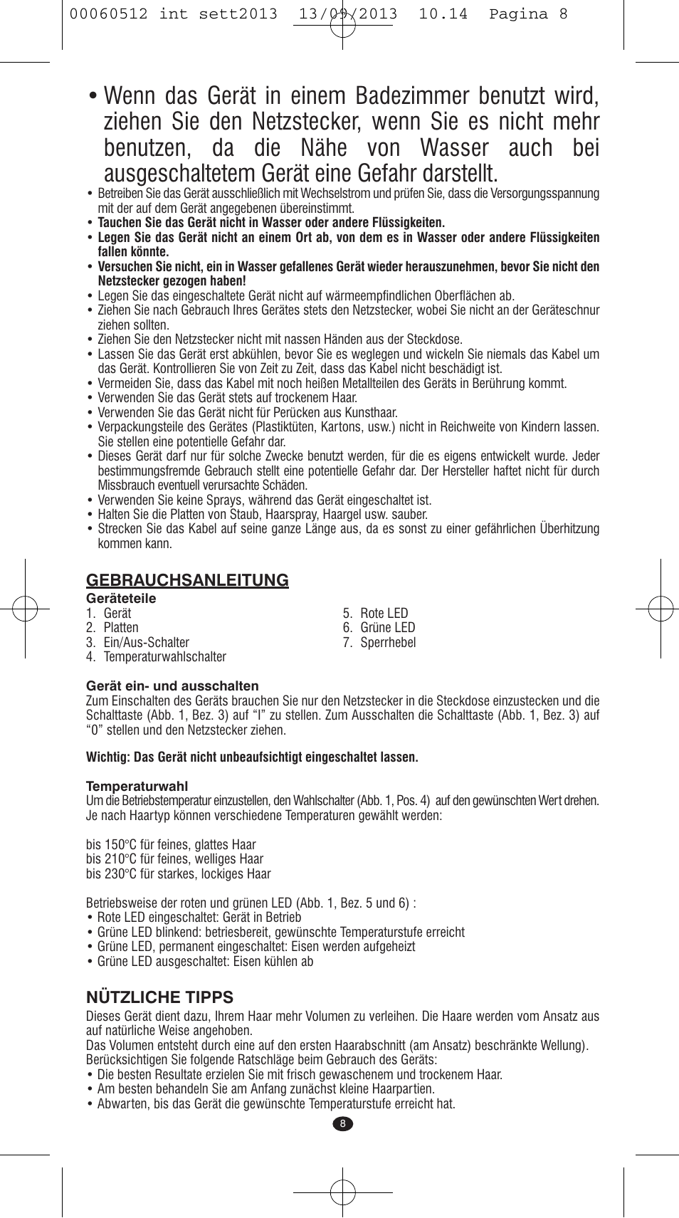 VALERA VOLUMISSIMA User Manual | Page 6 / 62