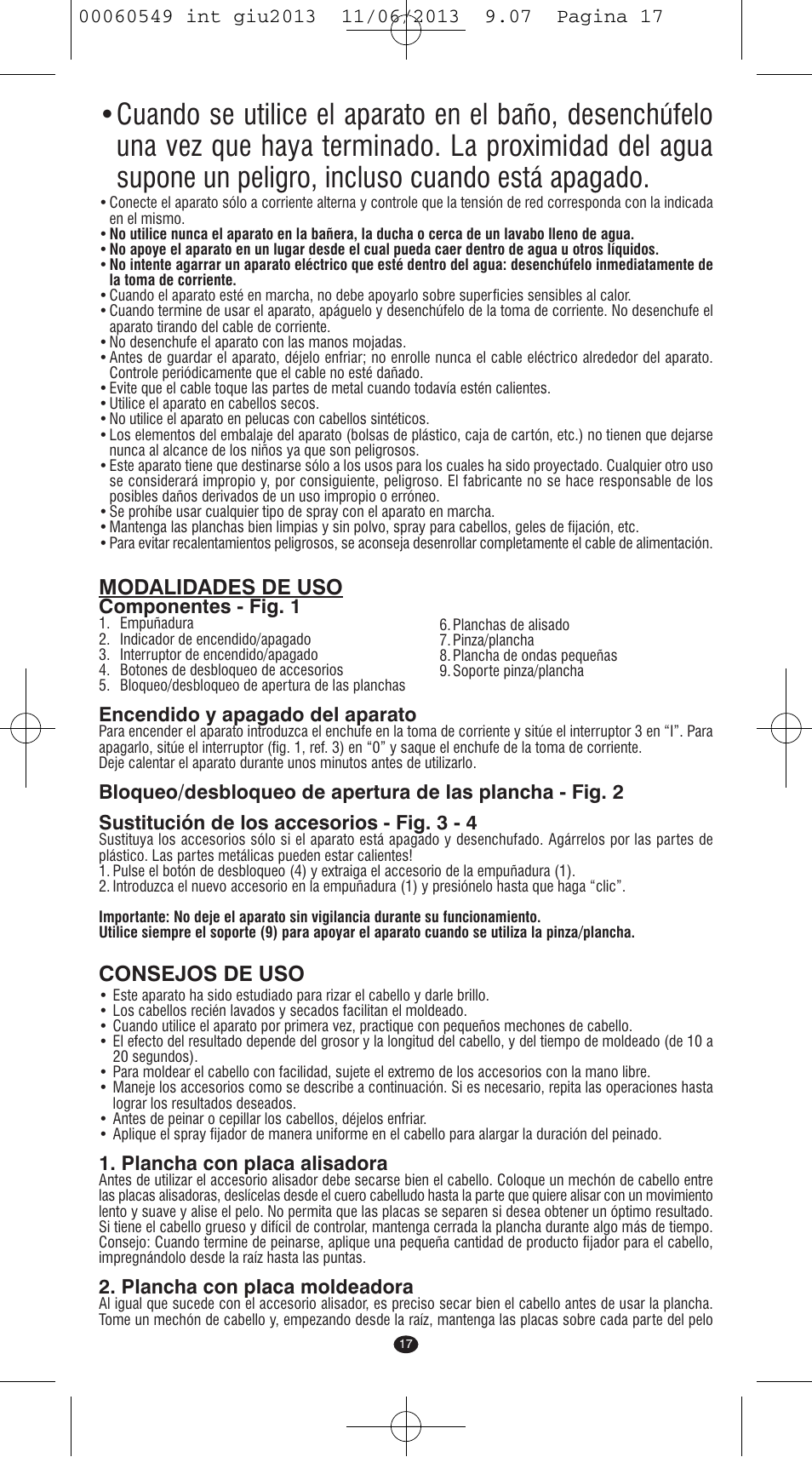 Modalidades de uso, Consejos de uso | VALERA X-STYLE User Manual | Page 15 / 66
