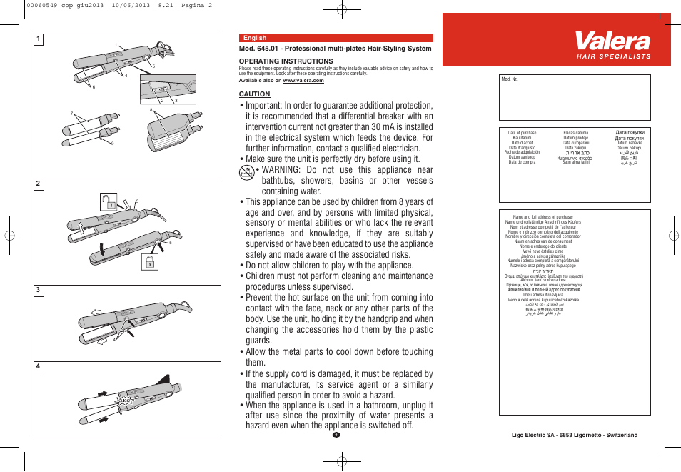 VALERA X-STYLE User Manual | Page 2 / 66