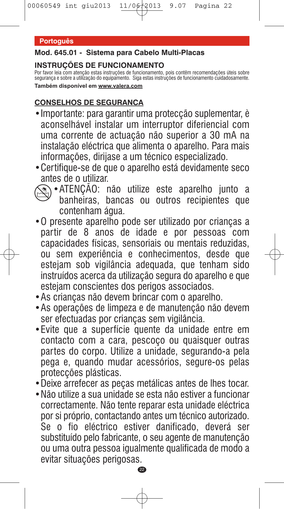 VALERA X-STYLE User Manual | Page 20 / 66