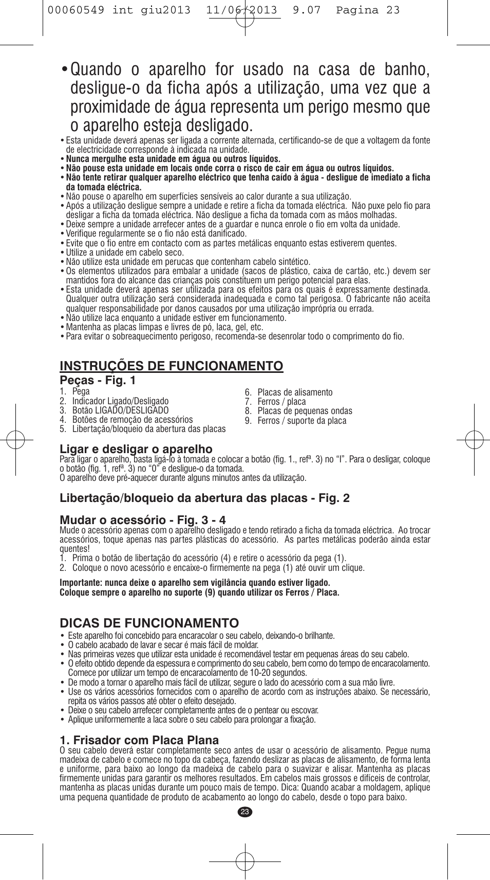 Instruções de funcionamento, Dicas de funcionamento | VALERA X-STYLE User Manual | Page 21 / 66