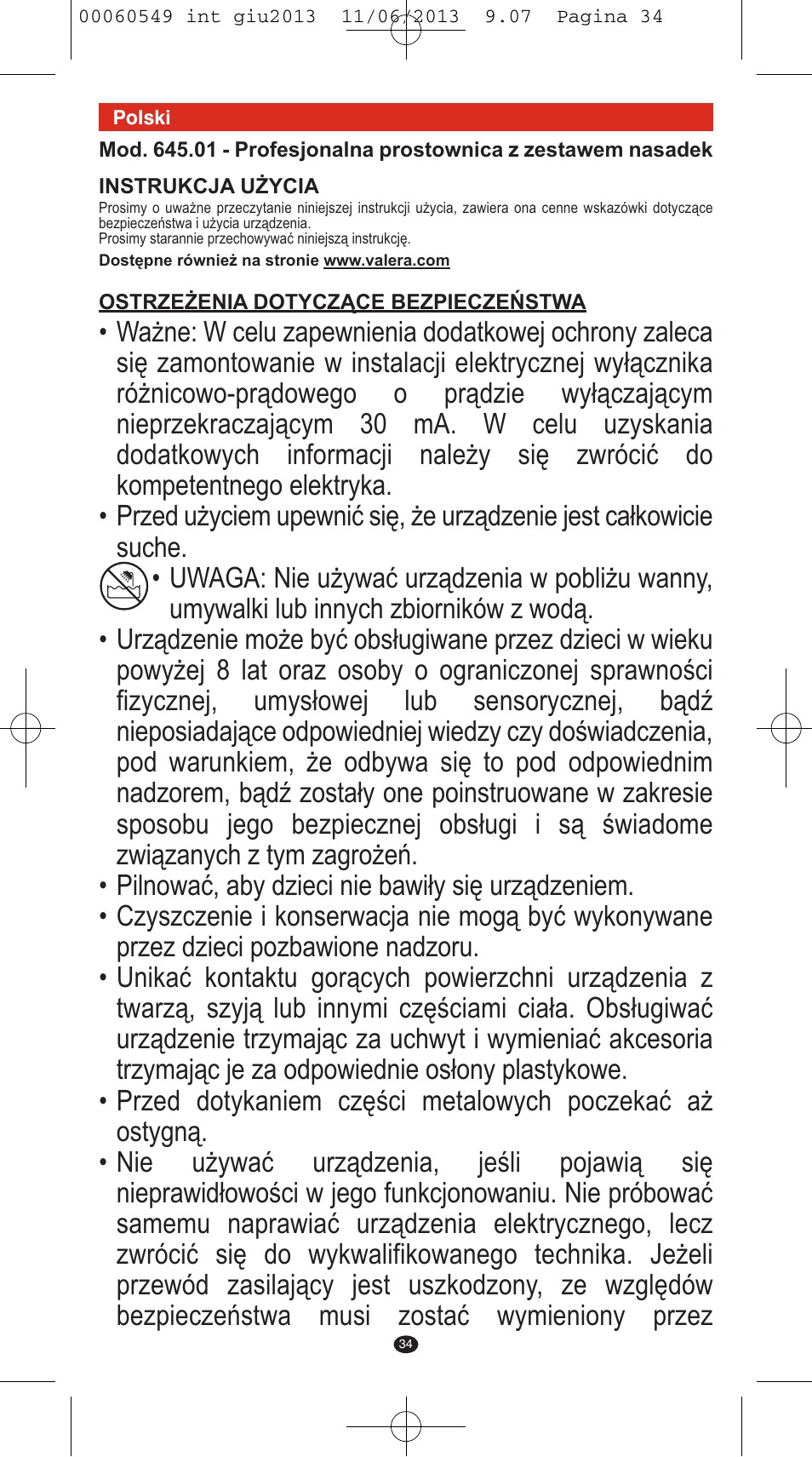 VALERA X-STYLE User Manual | Page 32 / 66