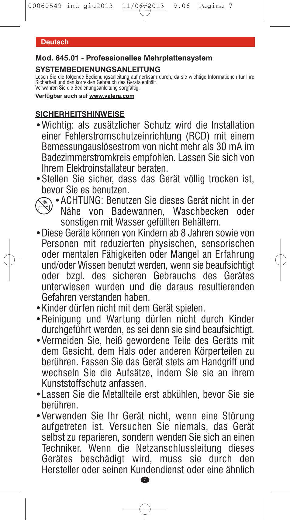 VALERA X-STYLE User Manual | Page 5 / 66