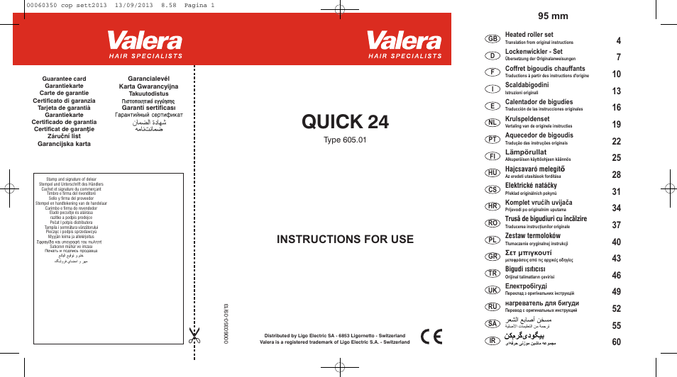 VALERA QUICK 24 User Manual | 62 pages