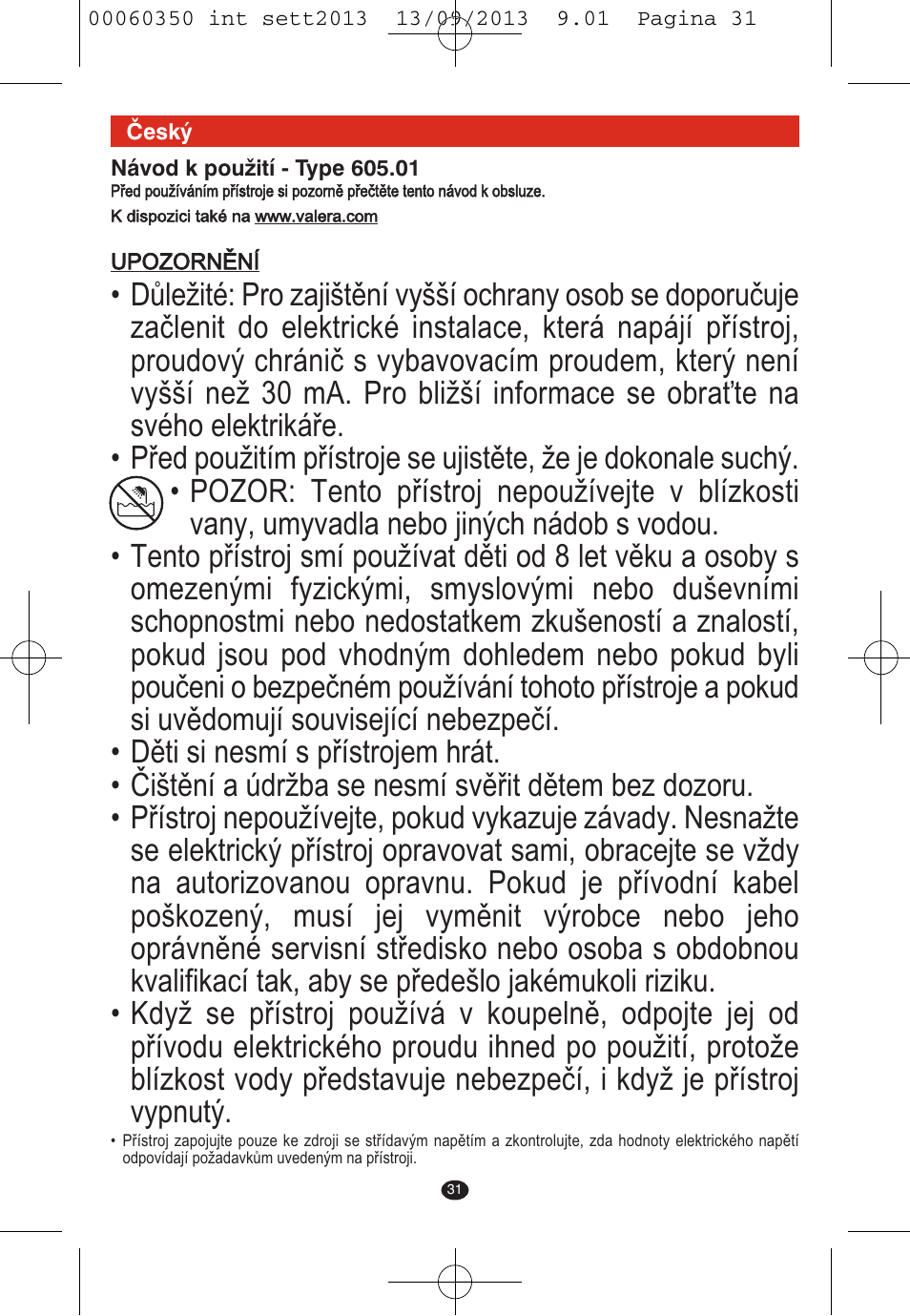 VALERA QUICK 24 User Manual | Page 29 / 62