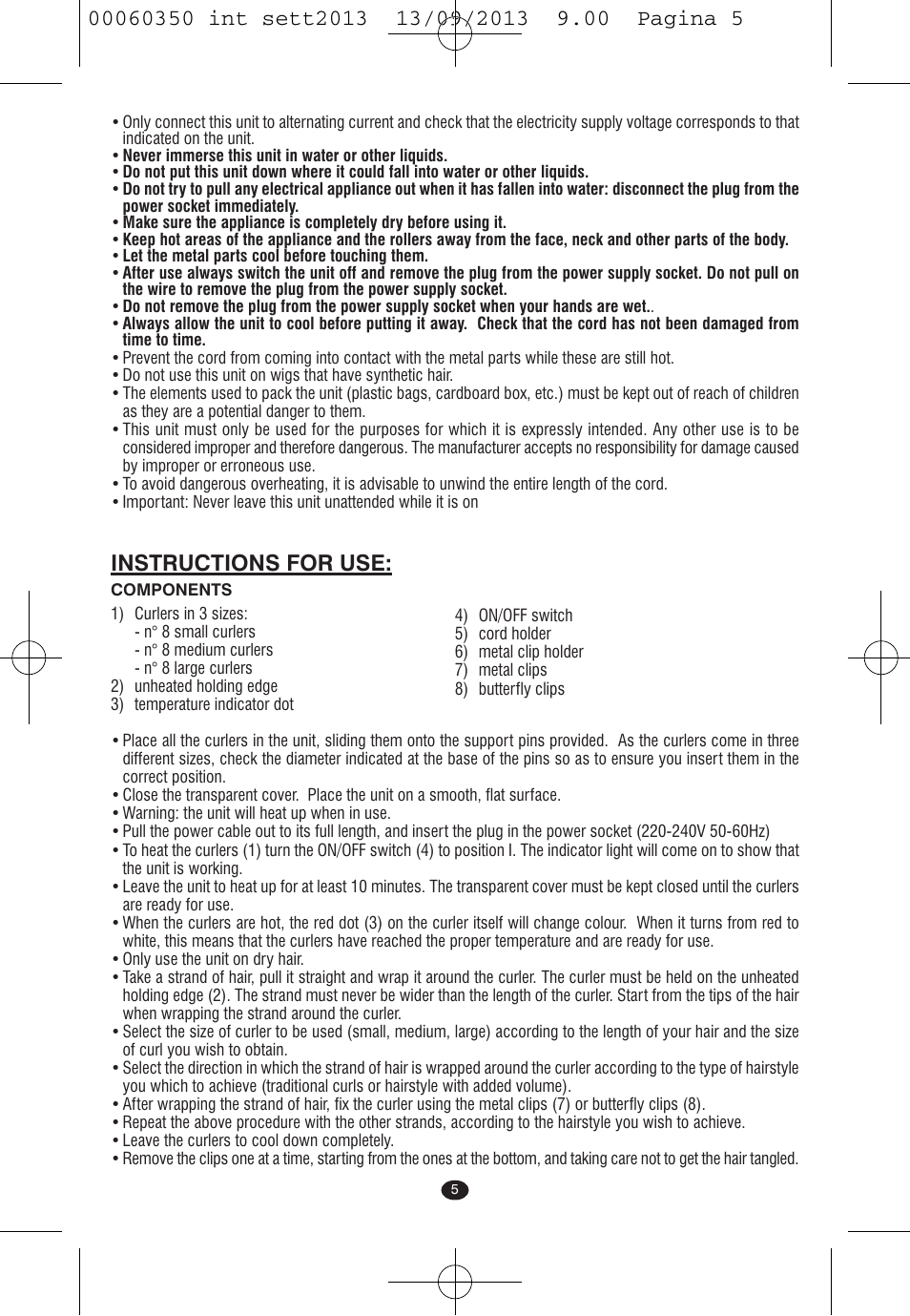Instructions for use | VALERA QUICK 24 User Manual | Page 3 / 62