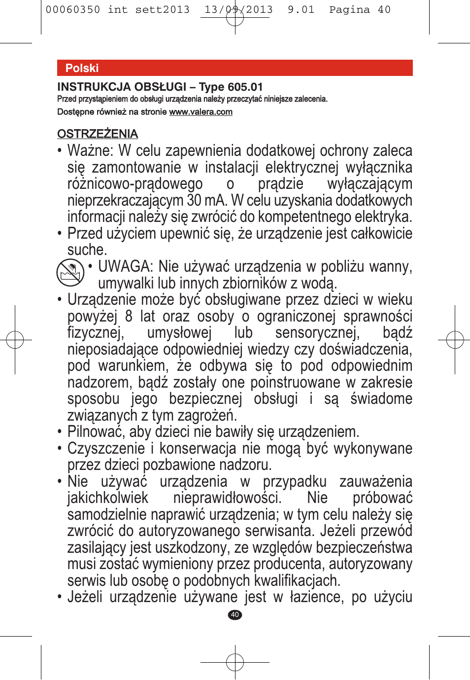 VALERA QUICK 24 User Manual | Page 38 / 62