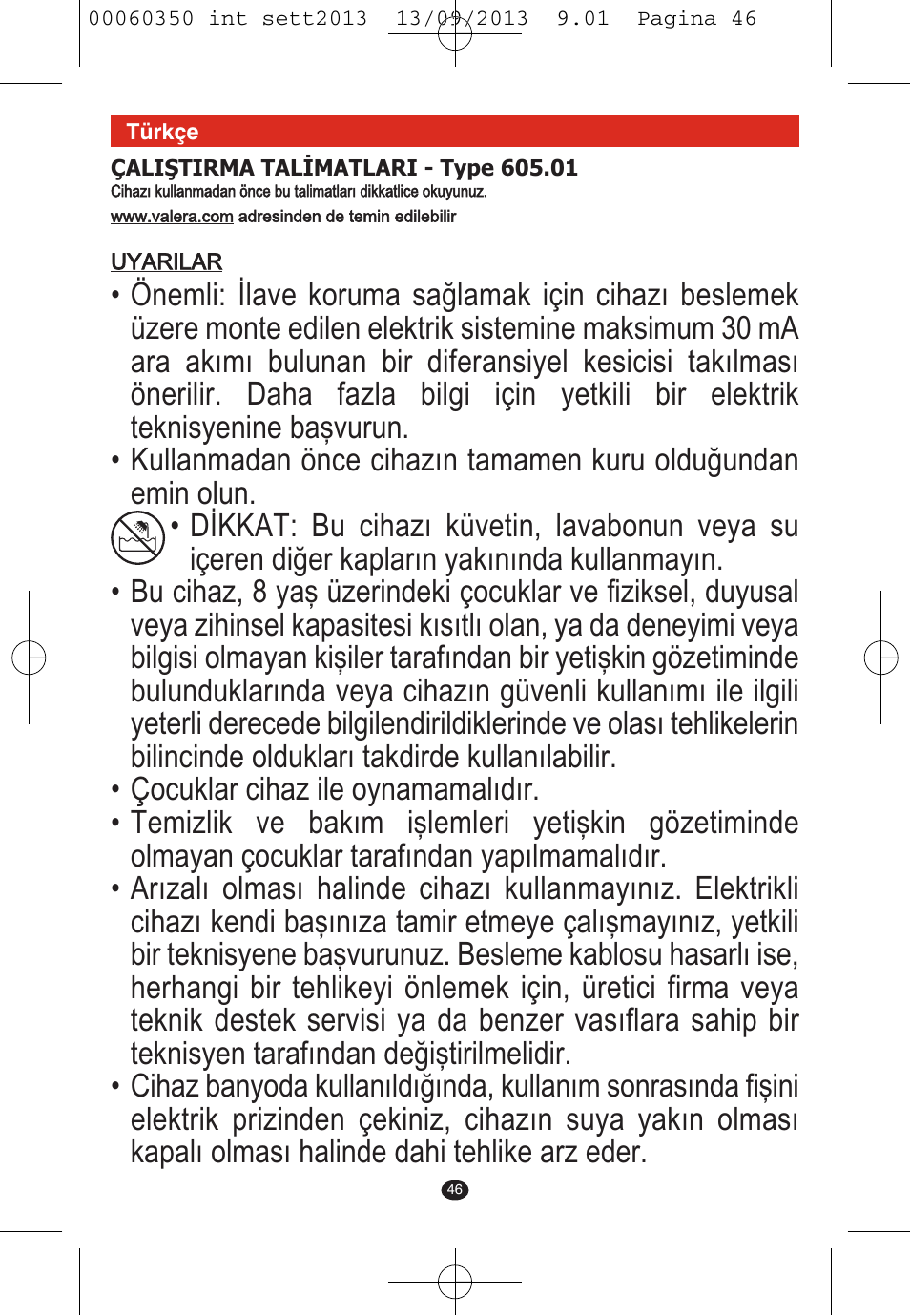 VALERA QUICK 24 User Manual | Page 44 / 62